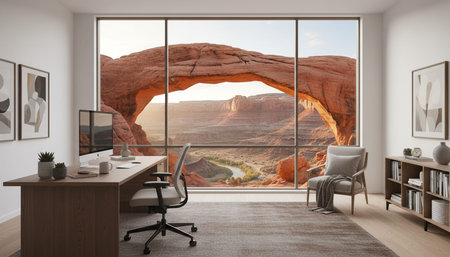 Home Work Space Interior Background