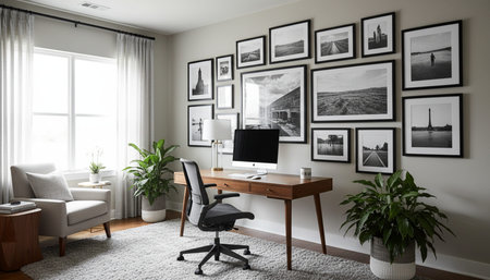 Home Work Space Interior Background