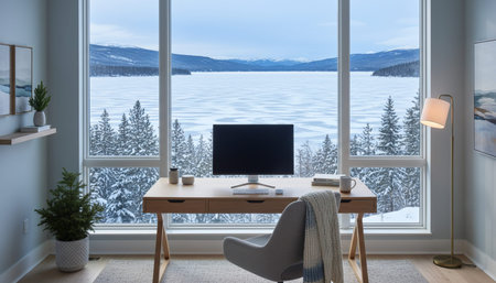 Home Work Space Interior Background