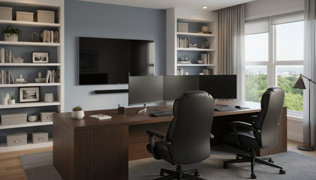 Home Work Space Interior Background