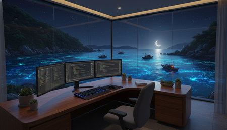 Home Work Space Interior Background