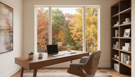 Home Work Space Interior Background