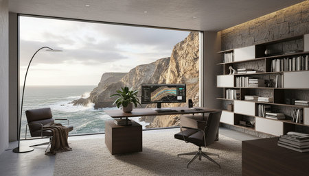 Home Work Space Interior Background
