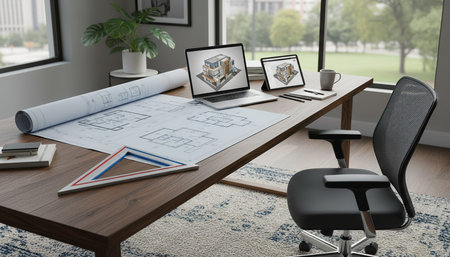 Home Work Space Interior Background