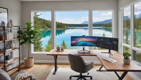 Home Work Space Interior Background