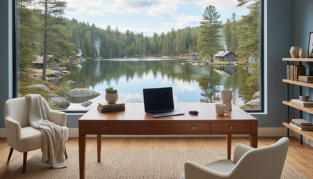 Home Work Space Interior Background