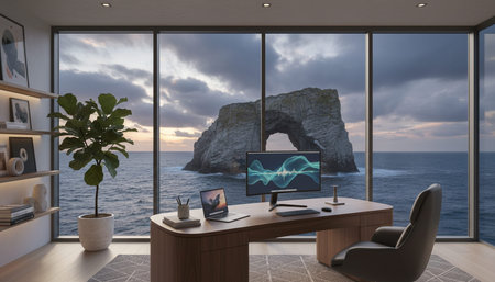 Home Work Space Interior Background