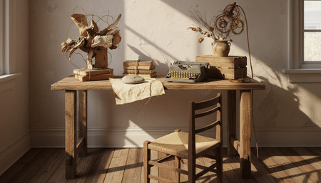 Home Work Space Interior Backgroundの写真素材