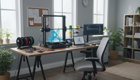 Home Work Space Interior Background