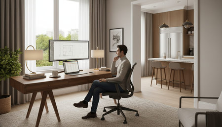 Home Work Space Interior Background