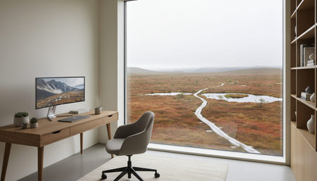 Home Work Space Interior Background