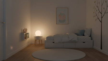 Bedroom Decor Home Interior Backgroundの写真素材