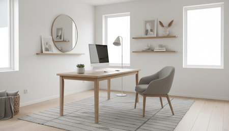 Home Work Space Interior Background