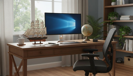 Home Work Space Interior Background