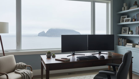 Home Work Space Interior Background