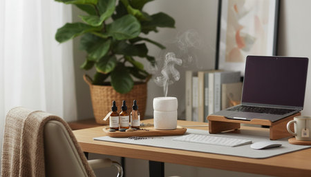 Home Work Space Interior Background