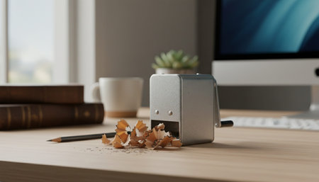 Home Work Space Interior Backgroundの写真素材