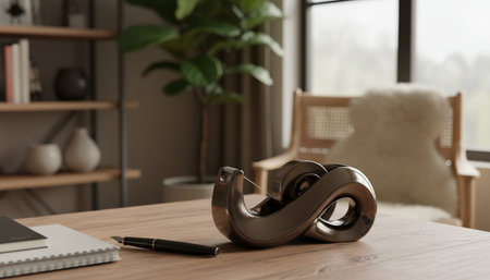 Home Work Space Interior Backgroundの写真素材