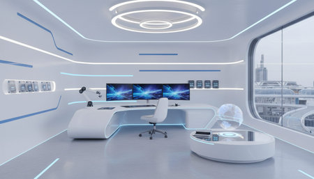 Home Work Space Interior Background