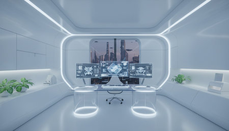 Home Work Space Interior Background