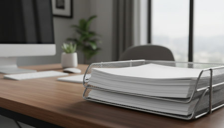 Home Work Space Interior Backgroundの写真素材