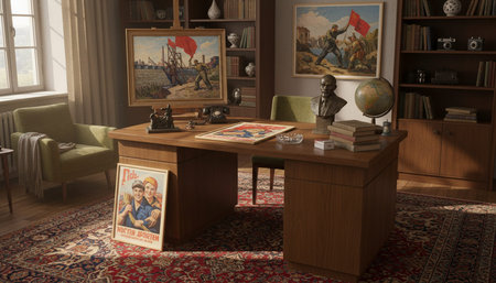 Home Work Space Interior Backgroundの写真素材