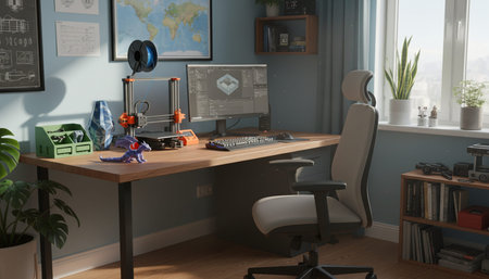 Home Work Space Interior Background