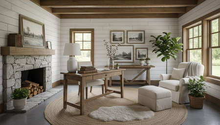 Home Work Space Interior Background