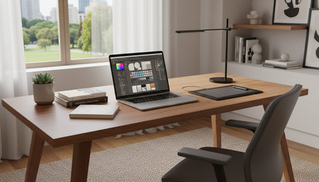 Home Work Space Interior Background