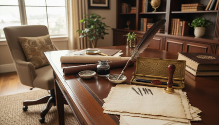 Home Work Space Interior Backgroundの写真素材