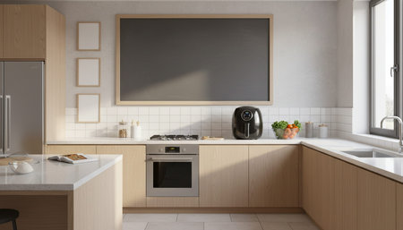 Clean Interior Room Scene Background for Creative Design