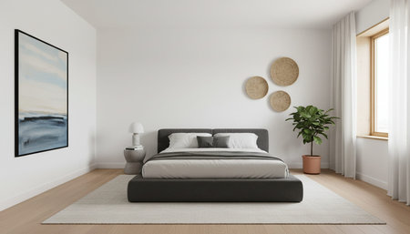 Clean Interior Room Scene Background for Creative Design