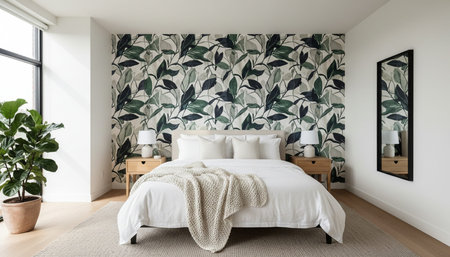 Clean Interior Room Scene Background for Creative Designの写真素材