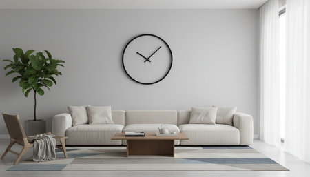 Clean Interior Room Scene Background for Creative Design