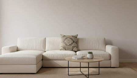 Clean Interior Room Scene Background for Creative Design