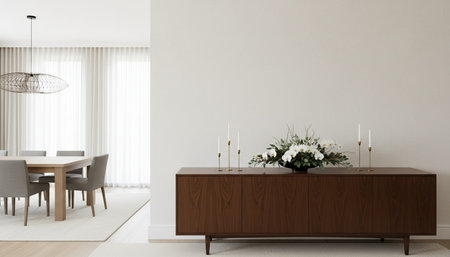 Clean Interior Room Scene Background for Creative Design