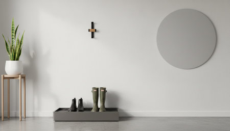 Clean Interior Room Scene Background for Creative Designの写真素材