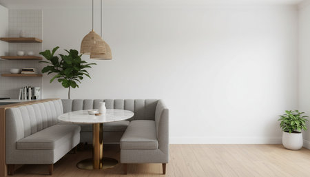 Clean Interior Room Scene Background for Creative Design