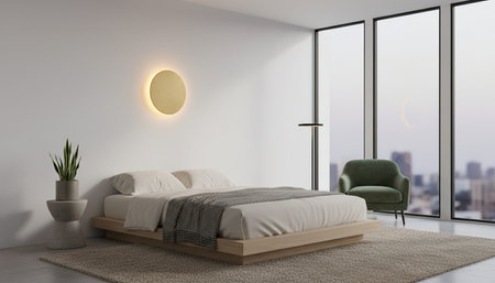 Clean Interior Room Scene Background for Creative Design