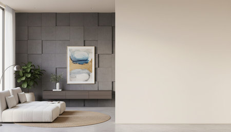 Clean Interior Room Scene Background for Creative Design