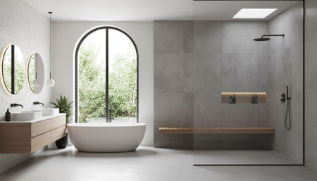 Clean Interior Room Scene Background for Creative Designの写真素材