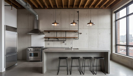 Clean Interior Room Scene Background for Creative Designの写真素材