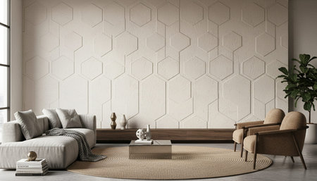 Clean Interior Room Scene Background for Creative Design