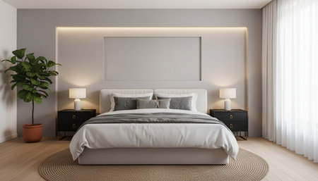 Clean Interior Room Scene Background for Creative Design