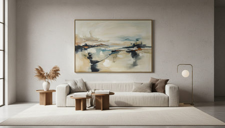 Clean Interior Room Scene Background for Creative Design