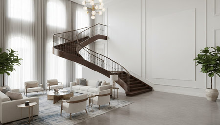 Clean Interior Room Scene Background for Creative Designの写真素材