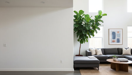 Clean Interior Room Scene Background for Creative Design