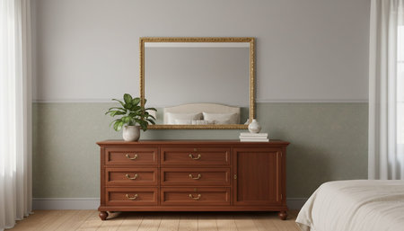 Clean Interior Room Scene Background for Creative Design