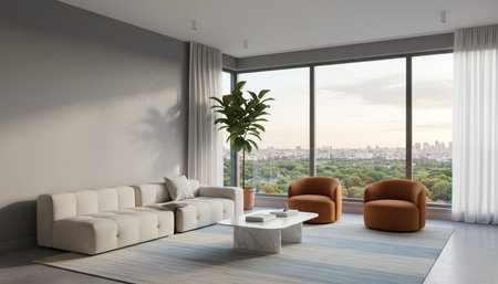Clean Interior Room Scene Background for Creative Design