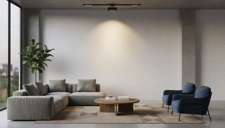 Clean Interior Room Scene Background for Creative Design